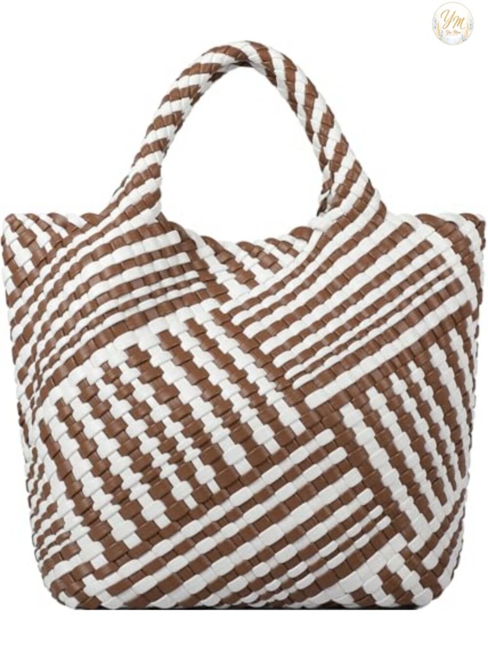 Vegan Leather Woven Hobo Shoulder Bag with Detachable Strap